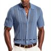 PJ PAUL JONES Mens Knit Button Down Shirt Soft Stretch-4