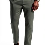 Mens Linen Pants Breathable Casual Elastic Waistband Army-0