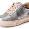 Paul Green Womens Leather Shoes Comfortable Footbed Silver-1