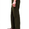 Mens Casual Pants Lightweight Stretch Twill Dark Green-3