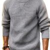 PJ Paul Jones Mens Waffle Sweater Soft Knit Crewneck-0