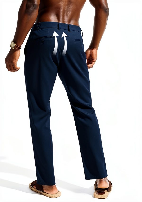 Mens Linen Pants Soft Breathable Casual Wear Army Green-1