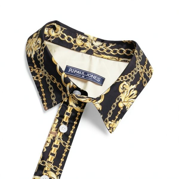 Mens Satin Silk Hawaiian Shirt Short Sleeve Button Down-2