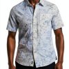 Mens Hawaiian Shirt Polyester Tropical Print Short Sleeve-4
