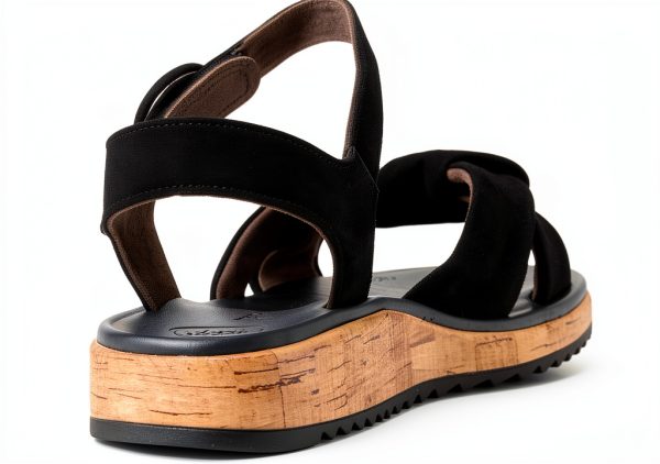 Paul Green Womens Black Suede Sandals Leather Lined-4