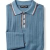 Mens Polo Shirt Viscose Herringbone Texture Golf Casual Wear-4