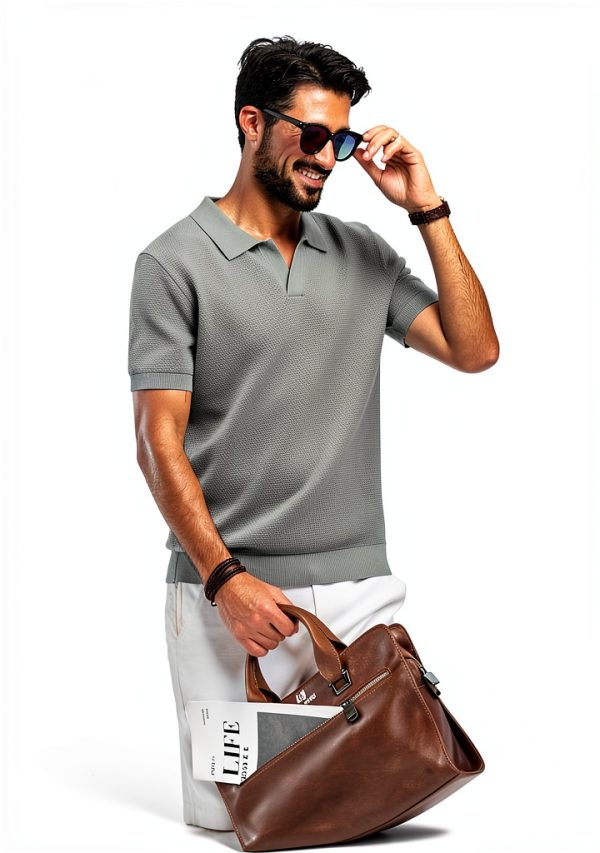 PJ PAUL JONES Mens Knit Polo Shirt Comfortable Golf Casual-3