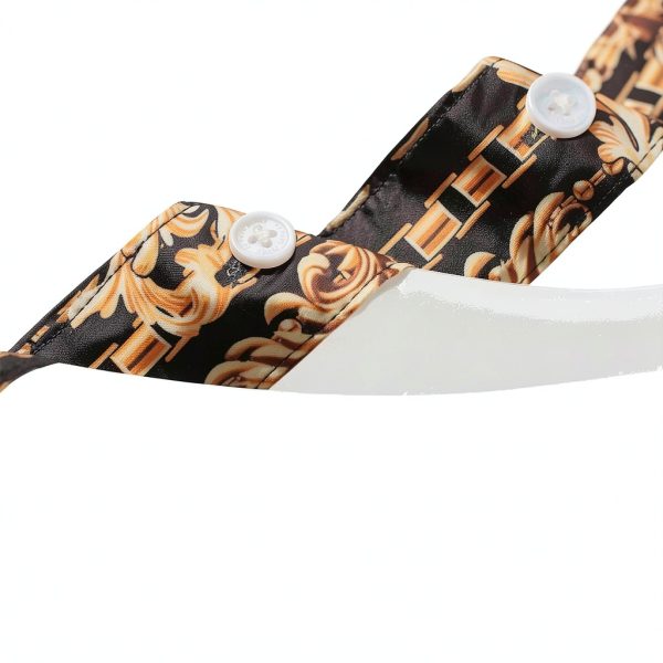 Mens Satin Silk Hawaiian Shirt Short Sleeve Button Down-4