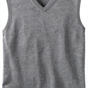 Supima Cotton Mens Tank Shirt V-Neck Pullover Fully-0