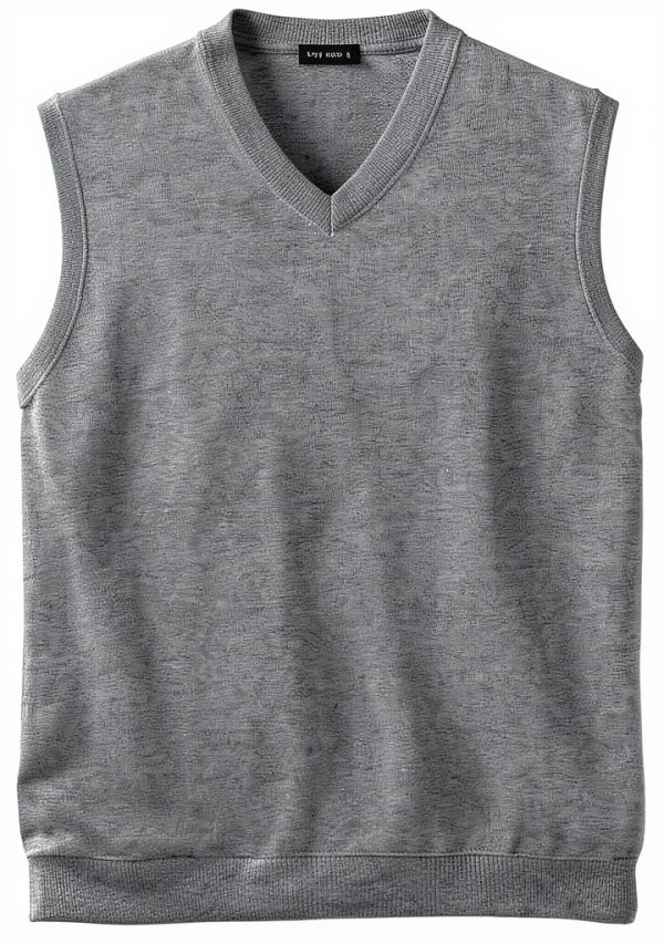 Supima Cotton Mens Tank Shirt V-Neck Pullover Fully-0