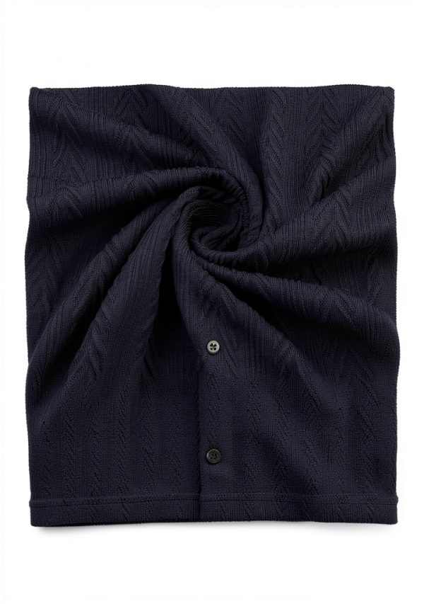 Mens Textured Polo Shirt Soft Fabric Classic Design Multiple-5