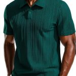 Men's Polo Shirt Soft Pique Knit Classic Collar Comfort Fit-0