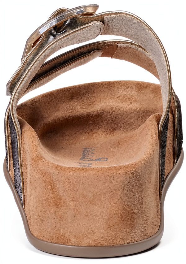 Paul Green Womens Gold Vegan Leather Sandals Size 7-4