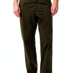 Mens Casual Pants Lightweight Stretch Twill Dark Green-0
