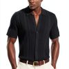 PJ PAUL JONES Mens Knit Button Down Shirt Soft Stretch-4