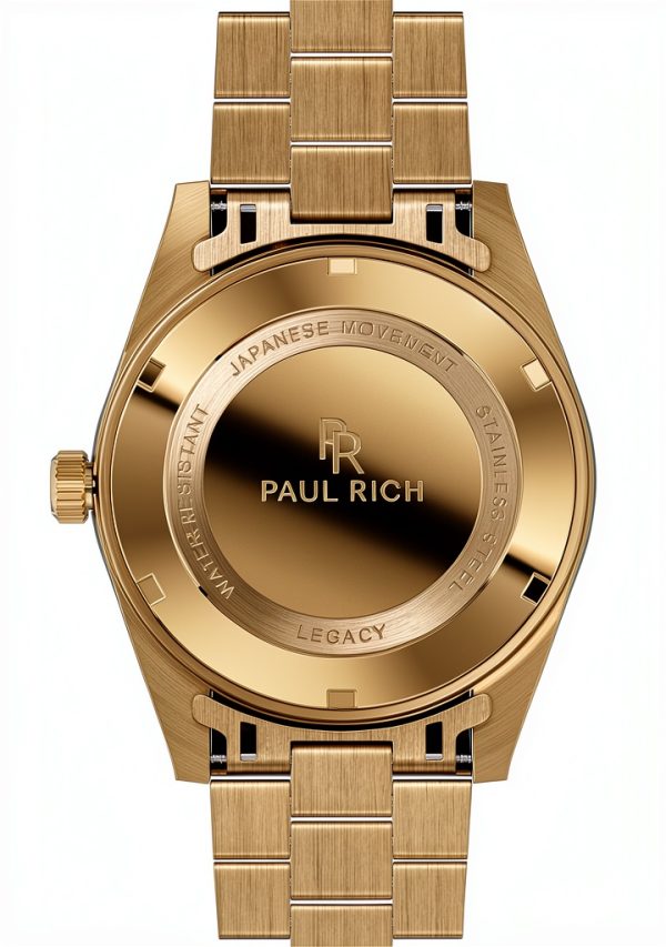 Paul Rich Mens Watch Green Dial Quartz Movement Gold Silver-1
