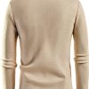 Men Cardigan Sweater Soft Stretch Contrast Color Button-4
