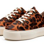 Paul Green Womens Sneakers Suede Upper Leopard White Combo-0