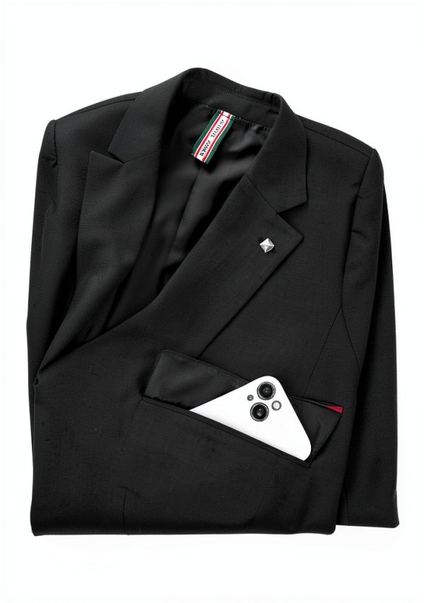 Mens Blazer Lightweight Fabric Removable Brooch Olive Green-4