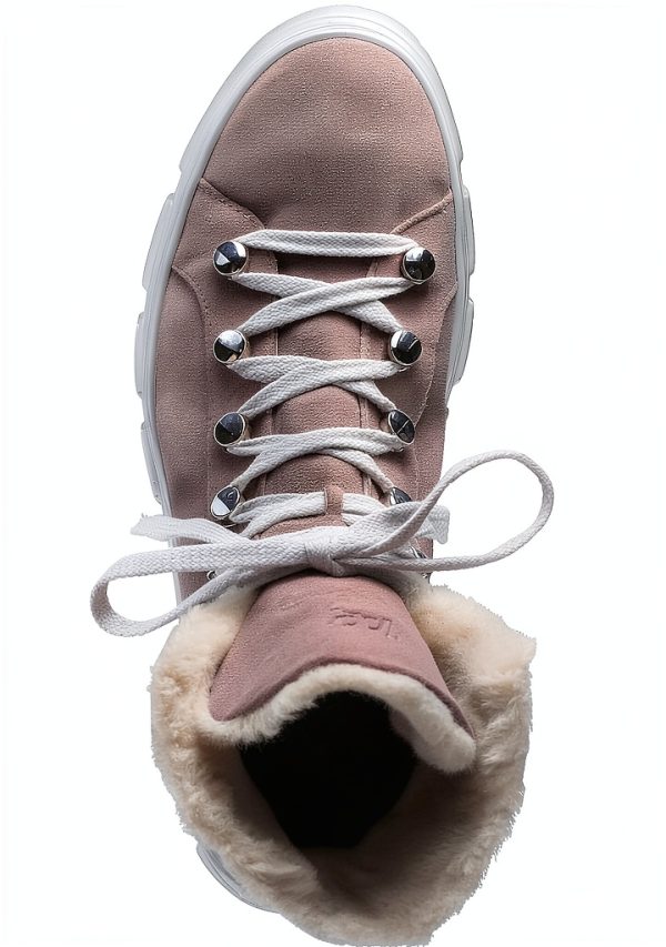 Paul Green Womens Ankle Boots Grey Lace Up Warm Lined-5