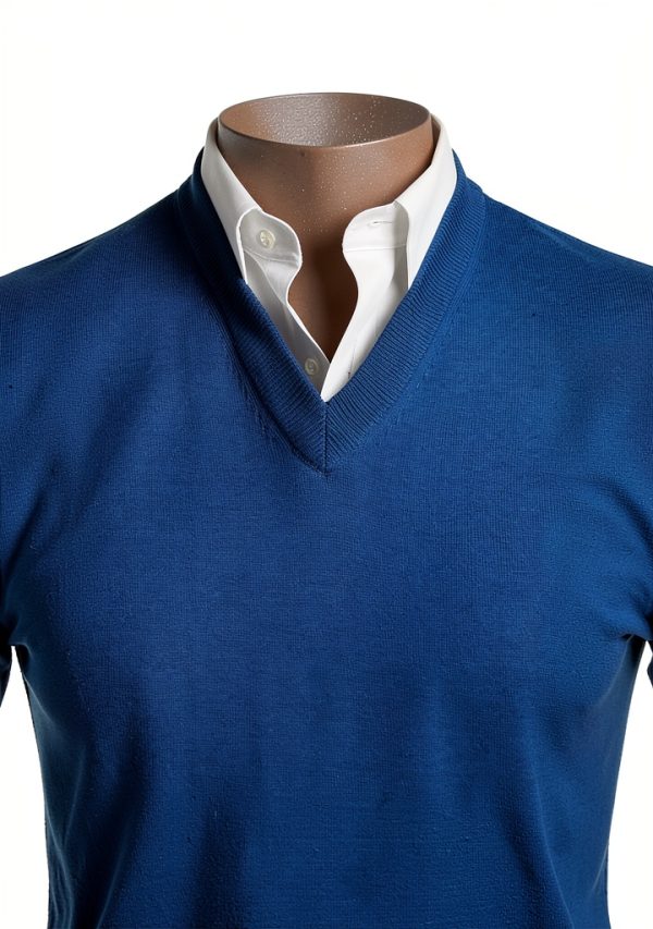 Men Supima Cotton V Neck Tank Shirt Fully Fashioned Fit-2