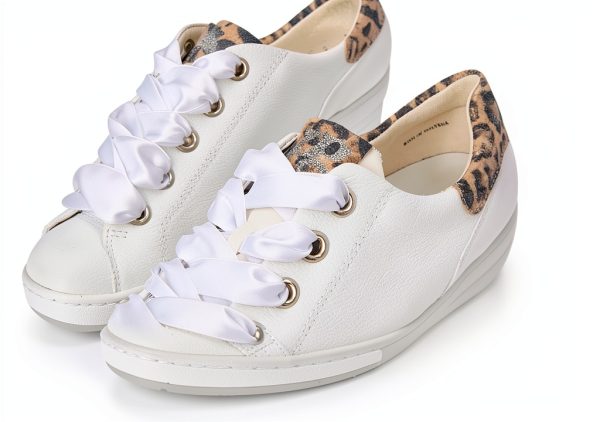 Paul Green Womens Sneakers Leather Lined White Almond Combo-5