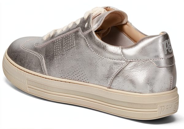 Paul Green Womens Leather Shoes Comfortable Footbed Silver-2