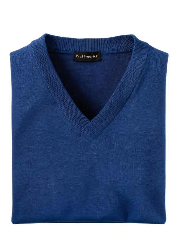 Men Supima Cotton V Neck Tank Shirt Fully Fashioned Fit-5