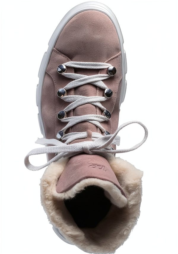 Paul Green Womens Ankle Boots Grey Lace Up Warm Lined-3