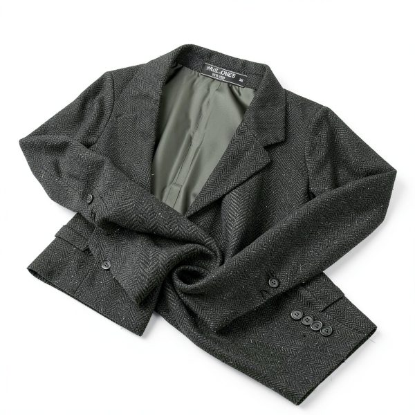 PJ PAUL JONES Tweed Blazer Mens Herringbone Design-4