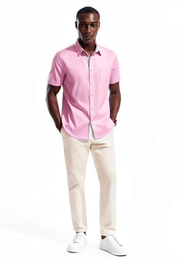 Mens Silk Button Down Shirt Premium Fabric Multiple Colors-1