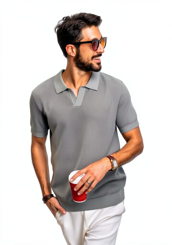 PJ PAUL JONES Mens Knit Polo Shirt Comfortable Golf Casual-2