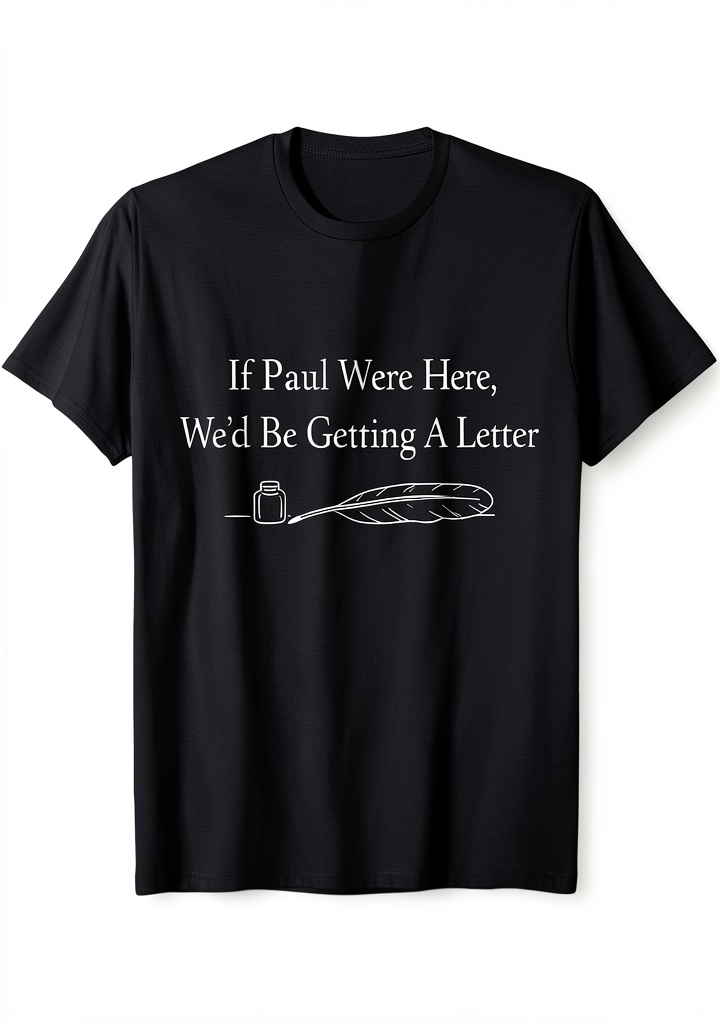 If Paul Were Here t-shirt front view on a person