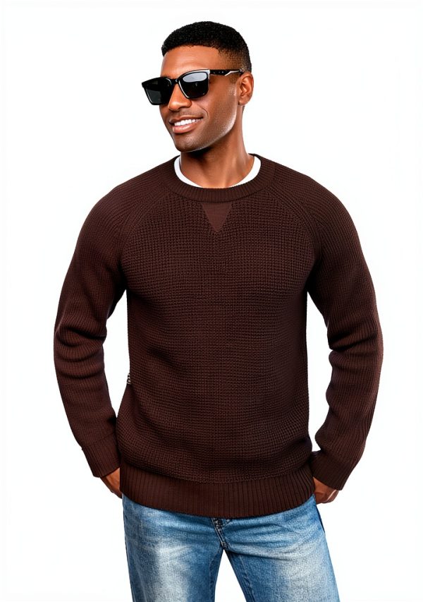 PJ Paul Jones Mens Waffle Sweater Soft Knit Crewneck-2