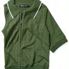 PJ Paul Jones Mens Knit Polo Shirt Quarter Zip Comfortable-4