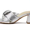 PAUL GREEN Womens Slide Sandals Leather Lined Aluminium-3