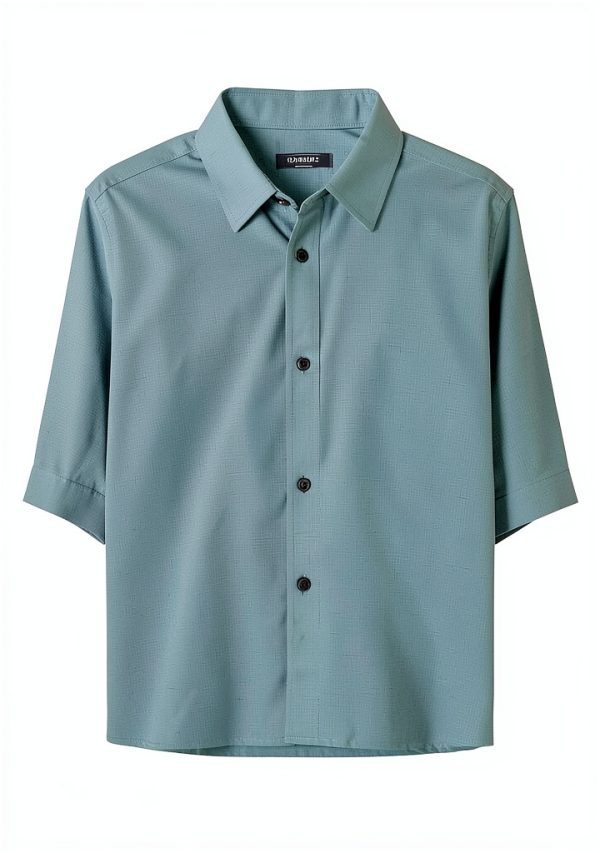 Mens Button Down Shirt Wrinkle Free Stretch Long Sleeve-4