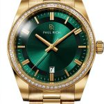 Paul Rich Mens Watch Green Dial Quartz Movement Gold Silver-0