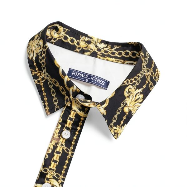 Mens Satin Silk Shirt Hawaiian Summer Printed Short Sleeve-2