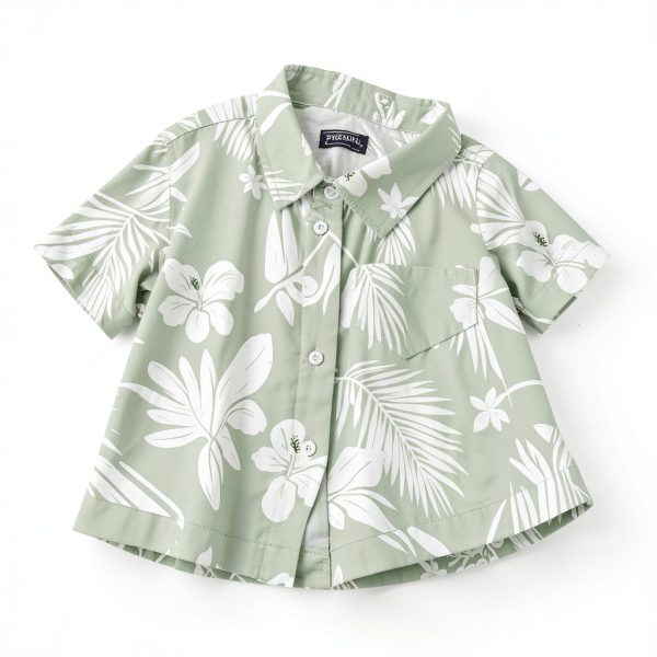 Mens Hawaiian Shirt Polyester Tropical Print Short Sleeve-7
