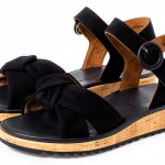 Paul Green Womens Black Suede Sandals Leather Lined-0