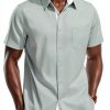 Mens Silk Button Down Shirt Premium Fabric Multiple Colors-0