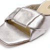 PAUL GREEN Womens Slide Sandals Leather Lined Aluminium-5
