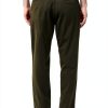 Mens Casual Pants Lightweight Stretch Twill Dark Green-2