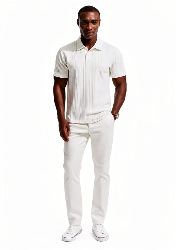 Men's Polo Shirt Soft Pique Knit Classic Collar Versatile-1