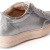 Paul Green Womens Leather Shoes Comfortable Footbed Silver-3