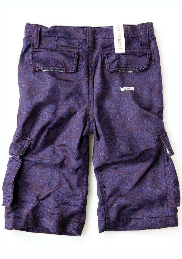 Navy Blue Floral Print Boys Cargo Shorts Size 4 – Cargo Chic-1